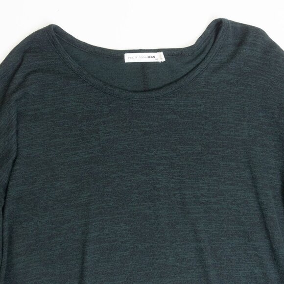 Rag & Bone Hudson Long Sleeve Jersey Tee Teal Heather Green Small NEW - Picture 4 of 14